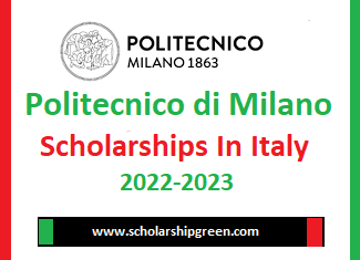Politecnico di Milano Scholarships in Italy 2022-2023 l Fully Funded