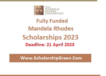 Fully Funded Mandela Rhodes Scholarships 2023