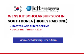 WENS KIT Fully Funded Scholarship 2024 In South Korea